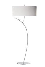 Eve Polished Chrome-Spain White Floor Lamps Mantra Shaded Floor Lamps